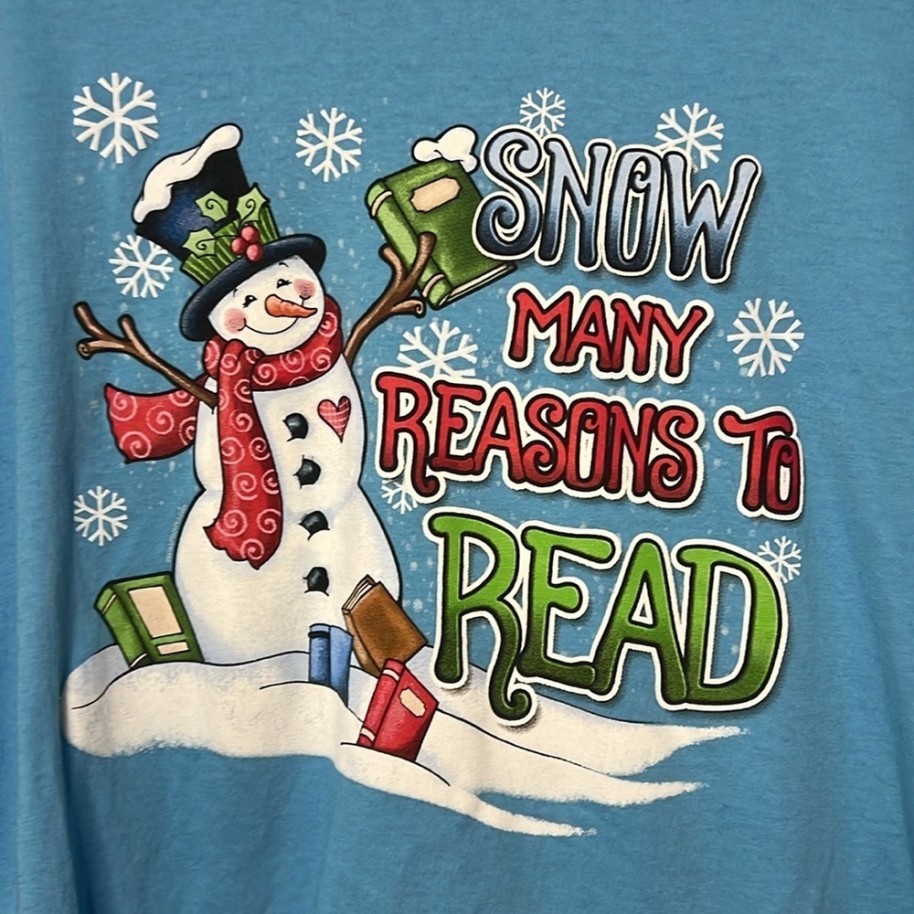 TEACHER LONG SLEEVE SNOWMAN T SHIRT - Picture 2 of 4